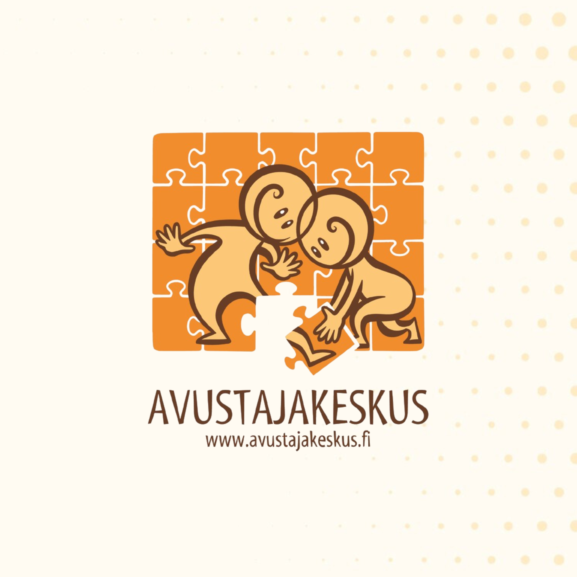 Logossa kaksi palapelin osista muodostuvaa hahmoa